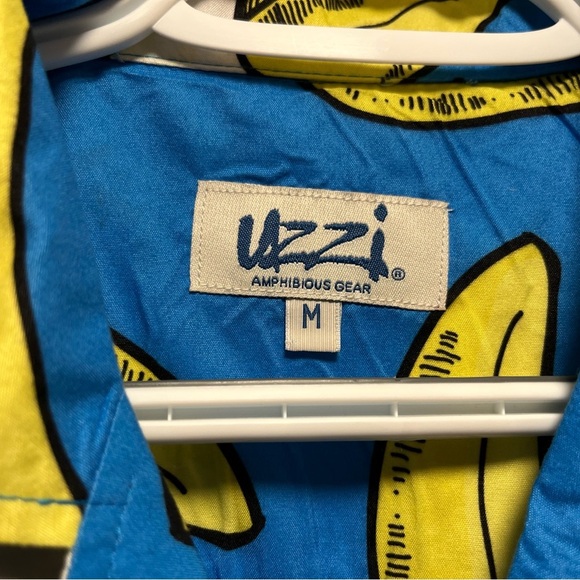 Vibrant Blue and Yellow Casual Button Down Shirt - Picture 4 of 5